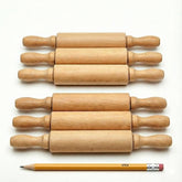 8-inch kids mini rolling pins set of 6 for baking and crafts