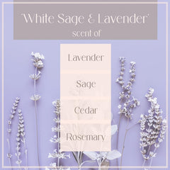Scent notes lavender top note with sage and rosemary fragrance