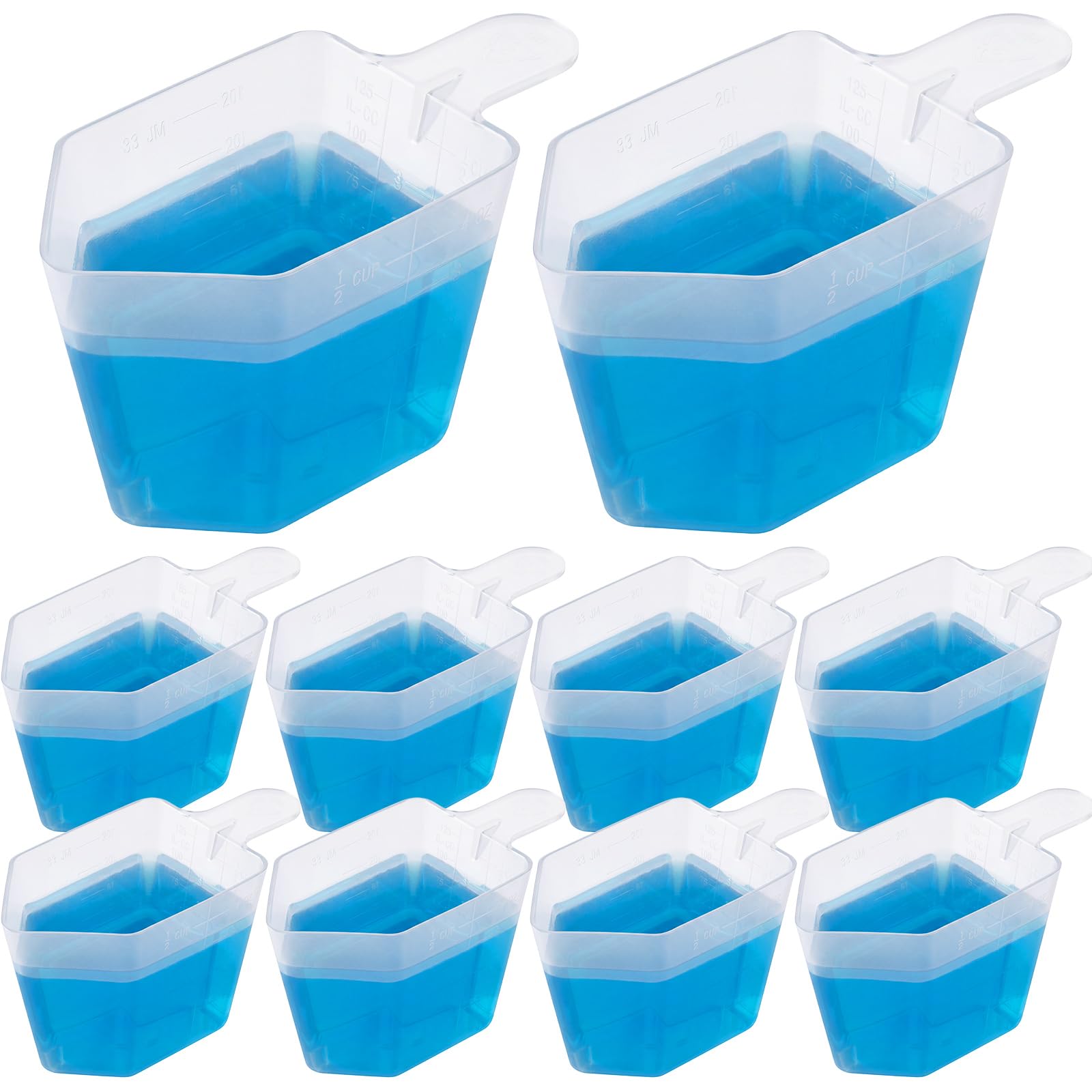 Clear 4oz plastic measuring cups set of 8 for kitchen use