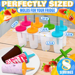 Ice Cream Maker Ice Pop Mold pink 8pcs set
