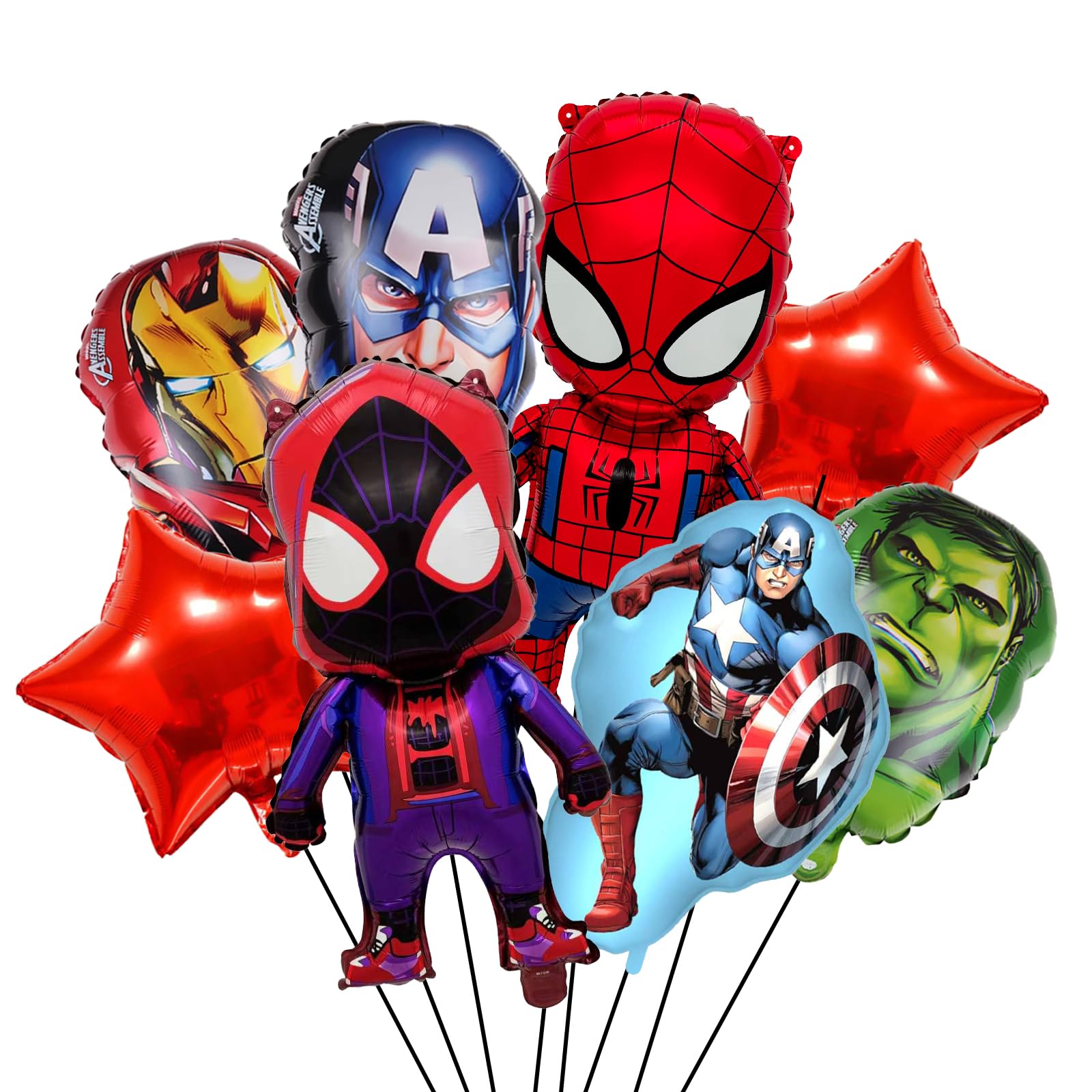 8Pcs Super Theme Hero foil balloons set