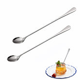 Two-pack 9.5 inch long-handle stainless steel spoon set