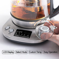 9 preset brewing programs for precise beverage temperatures