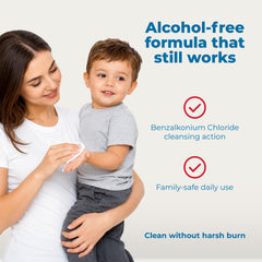 benzalkonium chloride alcohol-free sanitizer wipes