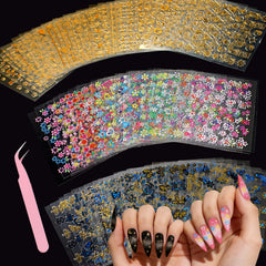 90 Sheets Nail Stickers floral design set nails