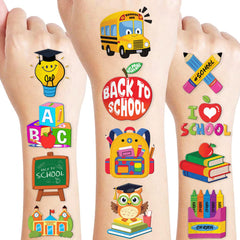 96 piece back to school temporary tattoos set packaging