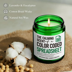 Soy wax candle with a lead-free wick for clean burn