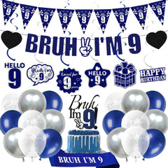 9th birthday decorations balloons boy kit