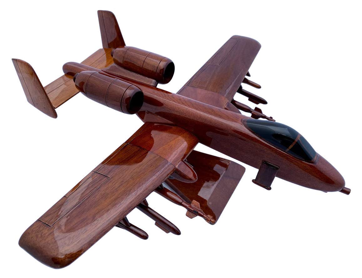 A-10 (A10) Warthog mahogany desktop aircraft model