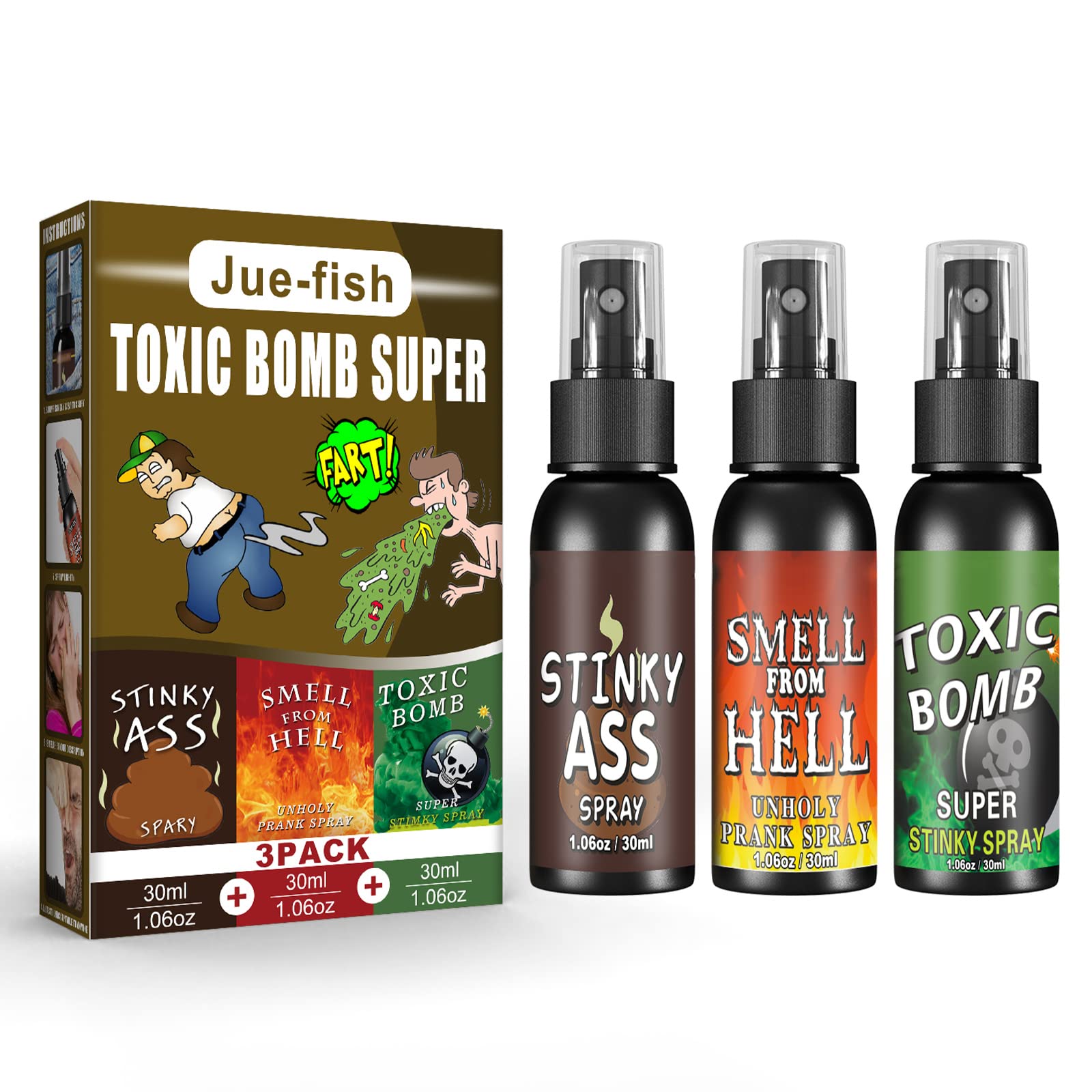 A AIFAMY fart spray three 30ml odour bottles in a 3P pack