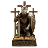 A Child of God A Man of Faith A Warrior of Christ Acrylic Plaque front view