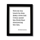 Abraham Lincoln Floating Quote printed on clear acrylic