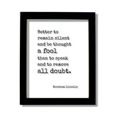 Abraham Lincoln Quote Floating Quote acrylic art on clear display
