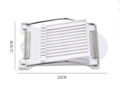 Slicer cutting luncheon meat cheese and boiled eggs