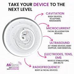 Gel compatible with cavitation EMS TENS and ultrasonic devices