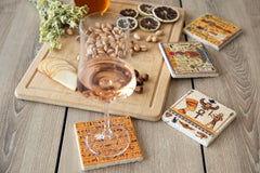 Ancient Egypt Coasters gift set travertine stone