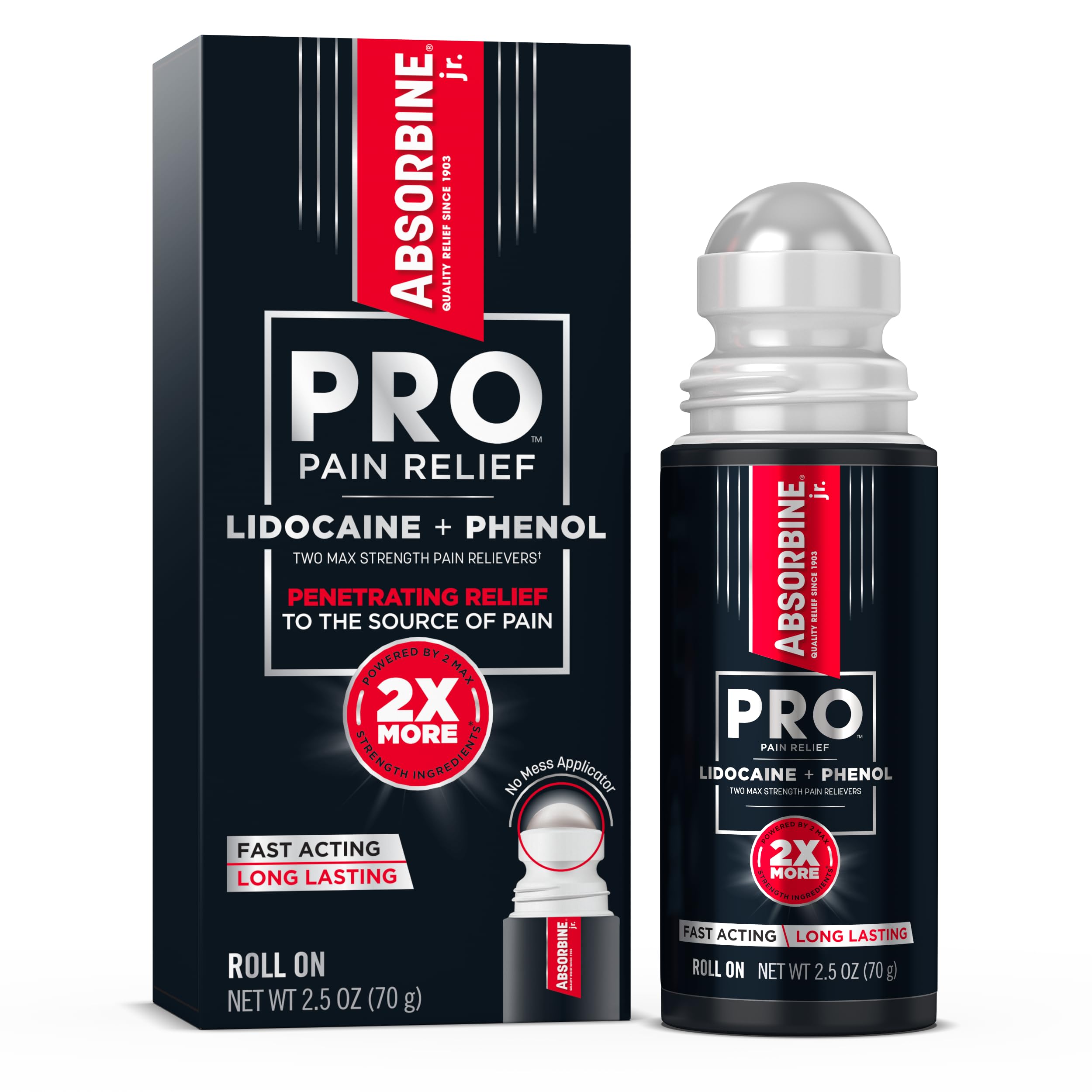 ABSORBINE JR. Pro Maximum-Strength Roll-On 2.5 oz bottle