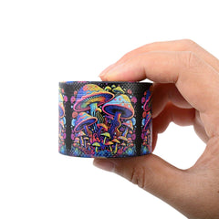 Compact manual pepper grinder with mushroom pattern design