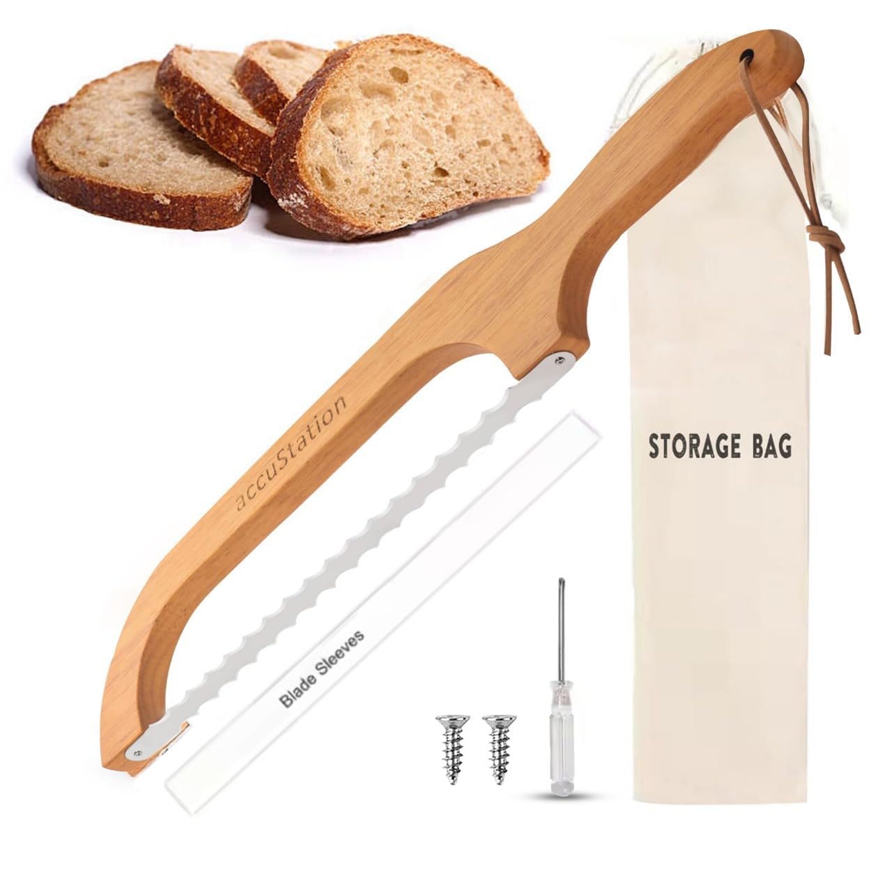 accu-station bread slicer 16 inch blade front view