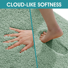Ultra soft plush microfiber bathroom mat for comfort