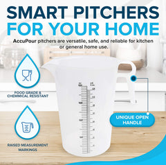 1 quart ACCUPOUR measuring pitcher with raised graduations