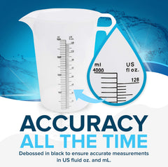 Food-grade polypropylene ACCUPOUR measuring pitcher for chemicals