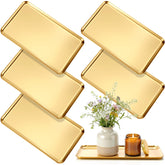 Acellegic gold stainless steel serving platters set of six