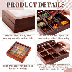 Glass lid close up on AceOrbit spice box