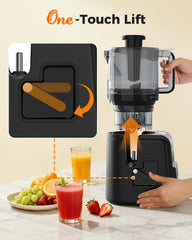 ACOOQOOS Ultra Black juicer with 100 oz hopper