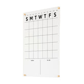 Acrylic calendar dry erase wall calendar close up
