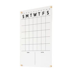 Acrylic calendar dry erase wall calendar close up