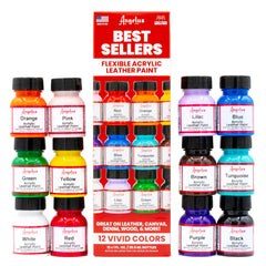 Angelus acrylic leather paint kit for shoes jackets purses