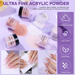 Three acrylic nail brushes included