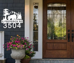 Bear silhouette design for cabin or hunting lodge