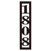 Address plaques outside vertical house numbers