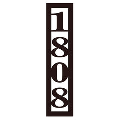 Address plaques outside vertical house numbers