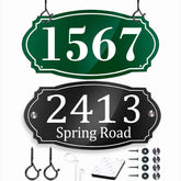 Address signs for houses numbers outside exterior plaque for outdoor use