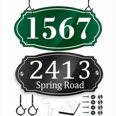 Address signs for houses numbers outside exterior plaque for outdoor use