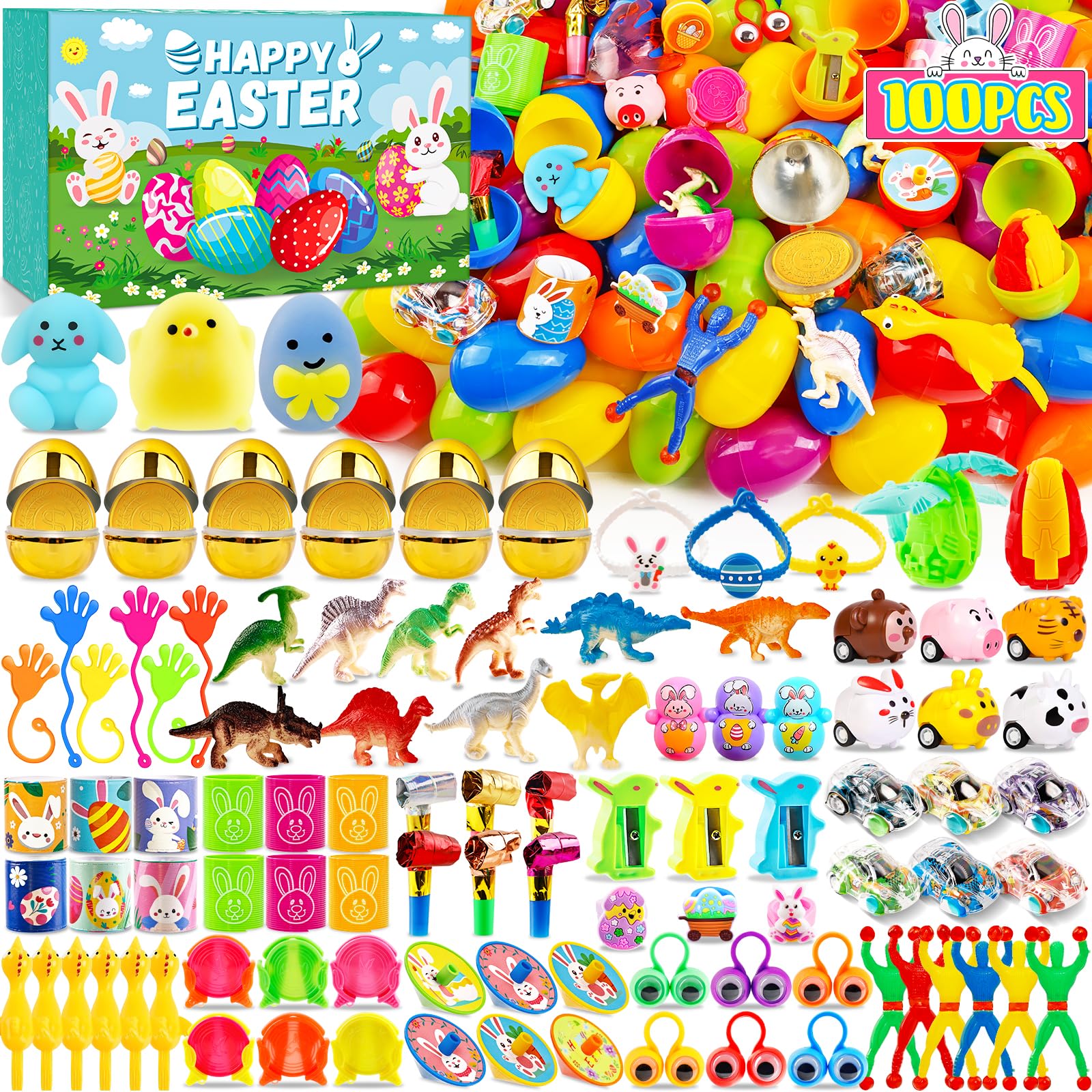 Adisher 6 Surprise Golden Eggs packaging and contents