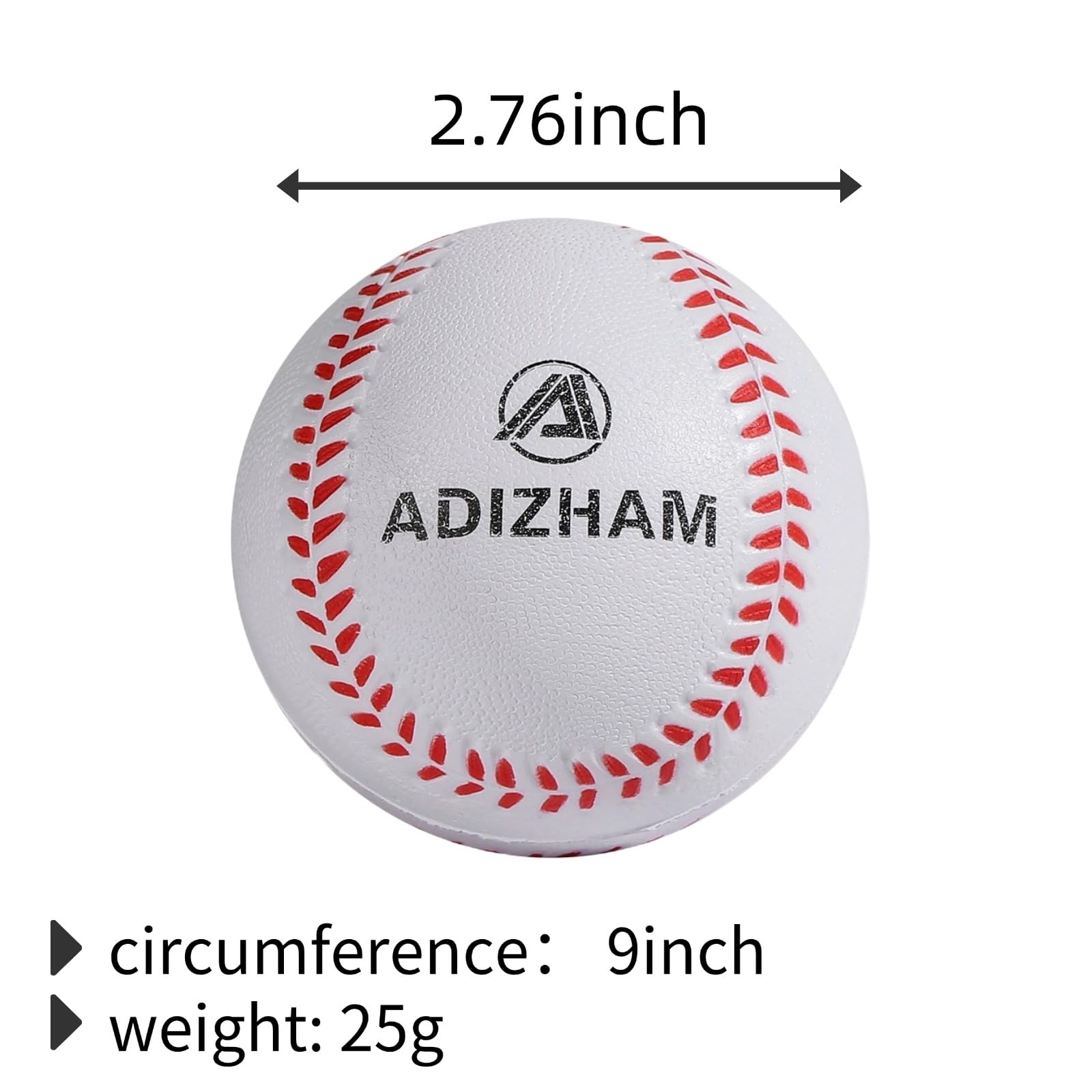 ADIZHAM foam baseballs 12 pack 9 inch size for youth practice