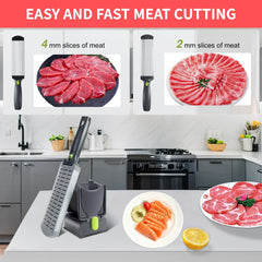 Adjustable dual-thickness 2mm 4mm blades for fresh boneless meats