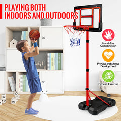 Adjustable height from 3.5 to 6.2 feet on hoop