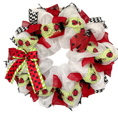 Adorable Lady Bug deco mesh wreath decorative piece