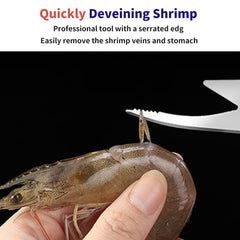 Stainless steel shrimp deveiner tool by ADORAMBLING