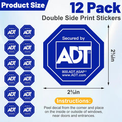 ADT safety signs waterproof decals for exterior use on windows