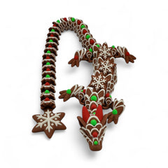 Seasonal decor dragon displayed on mantel