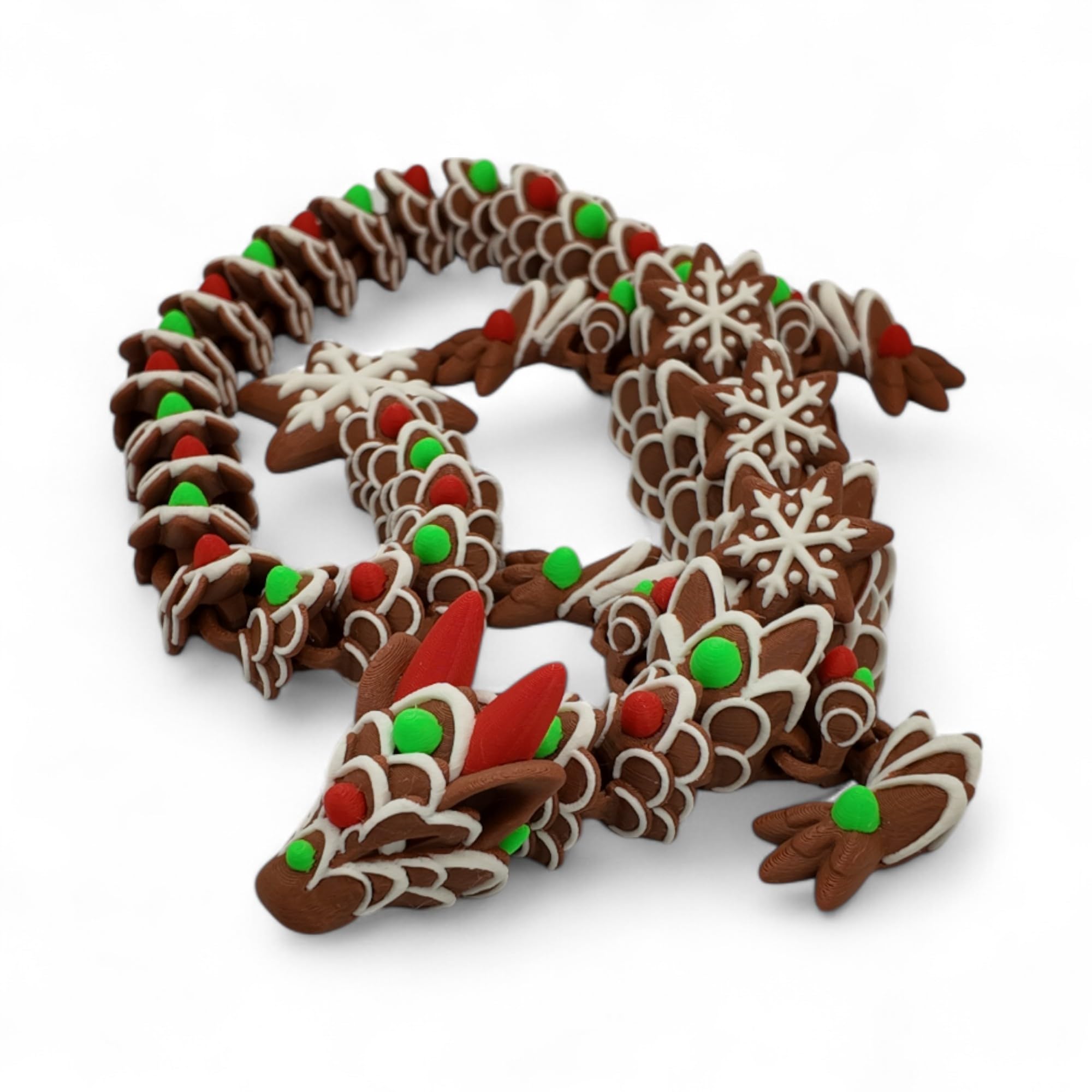Adult Gingerbread Dragon Figurine full-size gingerbread design with icing-style detailing