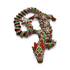 Articulating joints visible on Adult Gingerbread Dragon Figurine
