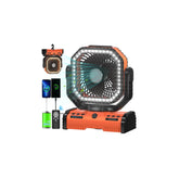 ADUST 12 Inch Camping Fan orange color with built in light