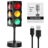 Aekops 11 Inch Traffic Light Lamp on desk